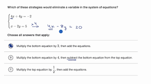Systems Of Equations Algebra 1 Math Khan Academy