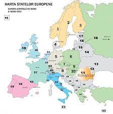 Harta Politica A Europei Rotea Geografie