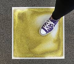 Maybe you would like to learn more about one of these? Gold Glitter Liquid Floor Tile