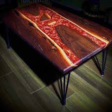 Woodwork Stories By Dani On Instagram Still Burning The Hottest Lava Follow Woodworkstories Fo Resin Furniture Epoxy Resin Wood Wood Resin Table