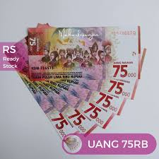Ilustrasi uang baru pecahan 75.000. Uang Mainan Pecahan Baru 75 Ribu Rupiah Uang 75 Ribu Uang Mainan 75 Ribu Shopee Indonesia