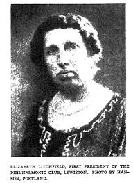 I am looking for photos of Elizabeth Litchfield from Lewiston, Maine.  1873-1954. She was very active in the Rebekahs and the local Philharmonic.  She also taught Piano Lessons for years. She never