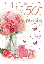 50th birthday flowers and balloon delivery. Happy 50th Birthday Flowers C75