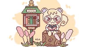 Pixel Art Animal Crossing New Horizons Marshal Tiny Library Pixelart Kilacrossing Pixel Art Animal Crossing Cute Art