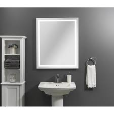 Andy star 30 inch round bathroom mirror, silver bathroom wall mirror，brushed metal round circle mirror for wall, bathroom (premium stainless steel frame, floating glass). Home2o Helena 30 In Lighted Led Fog Free Led Lit Mirror Rectangular Frameless Bathroom Mirror In The Bathroom Mirrors Department At Lowes Com