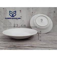 Hitung sekarang biaya pengantaran sebesar. Terbaru Piring Makan Keramik Cekung Putih Polos Sunbird Ukuran 9 Inch Ruang Makan Rumah Tangga Bukalapak Com Inkuiri Com