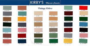Kirbys Vintage Color Chart George Kirby Jr Paint Company