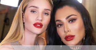 The yellow star lip accent is artistry at its finest! How To Do The Perfect Red Lip With Rosie Hw Blog Huda Beauty