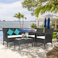 Let these 19 fantastic ideas inspire you to pump up the pretty (and the practical) of your outdoor porch. Costway 4pcs Patio Rattan Furniture Set Cushioned Sofa Coffee Table Backyard Porch White Target