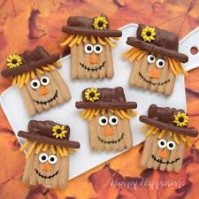 Get the turkey cupcakes recipe. Thanksgiving Treats Chocolate Pretzel Scarecrows