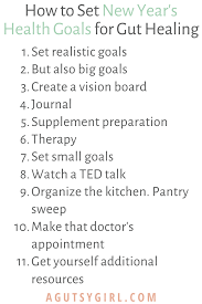 Keep a training diary to monitor your progress. How To Set New Year S Health Goals For Gut Healing Gut Healing Health Goals Healing