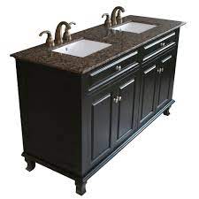 However, you can generally find a much wider variety of styles and finishes in when you look at bathroom vanity units, you'll find that there are several options to choose from. Bellaterra 603215 62b Bb Ebony Double Sink Bathroom Vanity Baltic Brown Marble Countertop
