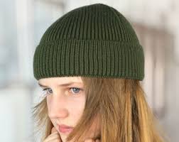 Spring Hats Green Olive Short Fisherman Beanie Wool Winter Khaki Fisherman  Hat Birthday Gifts for Him Best Gifts for Him