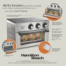 Hamilton beach offers a wide selection of small kitchen appliances including coffee makers, toasters, blenders, slow cookers, food processors, juice extractors, ovens, sandwich makers and more. Hamilton Beach Air Fry Countertop Oven 31225 Buydig Com