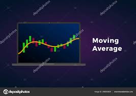 moving average indicator technical analysis vector stock