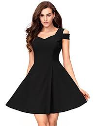 Insnova Women S Cold Shoulder Little Cocktail Party A Line Skater Dress X Small Blac Formal Cocktail Dress Semi Formal Cocktail Dress Plus Size Short Dresses