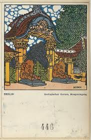 Franz Kuhn Berlin Zoological Garden Main Entrance Zoologischer Garten Haupteingang The Met Book Cover Art Postcard European Art