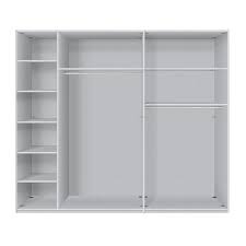 Mueller 2 Door Wardrobe Ebern Designs Colour Polar White Height 216cm Interior Fittings Standard Sliding Wardrobe 2 Door Wardrobe Grey Wood Furniture