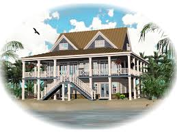 Beach house plans and beach cottage models. Howell Creek Raised Coastal Home Plan 087d 1557 House Plans And More