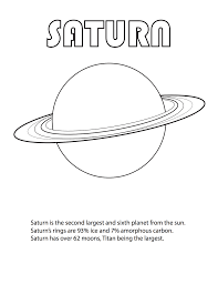 As per distance from sun, saturn is sixth planet and is second largest in size, after jupiter. Saturn Coloring Page Planet Coloring Pages Planets Earth And Space Science