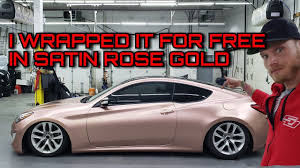 From a single to a triple car garage, it's important to know how much it costs to paint your. I Wrapped Her Car In Satin Rose Gold For Free Not Even A Thank You Youtube