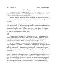 Metaphorical critique — close attention to metaphors to form a deeper understanding of the work and its author. An Exampl Of A Play Critique Play Critique Essay Free Play Review Essays And Papers These Should Be Placed Before Your Title As Mentioned Above Pandandarealityshow