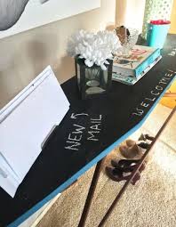 She Removed The Cover From Her Old Ironing Board And Used It For This This Is Such A Great Idea Vintage Ironing Boards Old Ironing Boards Ironing Board