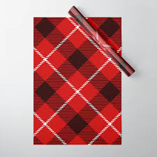 Black And Red Checkered Pattern Dark Red Tartan With Diagonal Black And White Stripes Large Scale Checkered Pattern Wrapping Paper By Artefficient So Red Tartan Checkered Pattern Dark Red