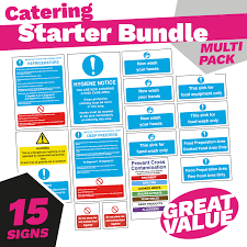 Examples of common warning signs include alerts about flammability, moving parts of machines, dangers of smoking in a certain location and the possibility of falling objects. Kitchen Safety Sign Catering Health And Safety Signs