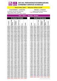 Klia to kl sentral train schedule. Erl Kl Sentral To Klia2 Timetable