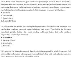 Maybe you would like to learn more about one of these? Soal Ppg 2018 Dan Kunci Jawaban Ilmu Soal