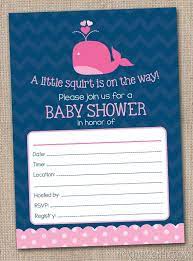 Fill In Printable Pink Whale Nautical Girls Baby Shower Invitations Digita Baby Shower Invites For Girl Wishes For Baby Cards Printable Baby Shower Invitations
