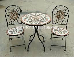 Mosaik Bistro Set Outdoor Tisch Und Stuhle Gartenmobel Holz Und Rattan Gartenmobel