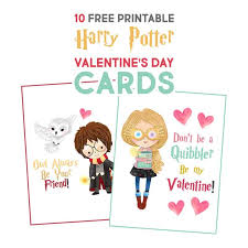 A cute collection of harry potter posters including all of your favorite characters from the harry potter books and movies including harry, dumbledore, ron, hermione, hagrid, voldemort. Free Printable Harry Potter Valentine S Day Cards The Cottage Market