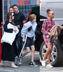 Zahara, shiloh and pax jolie pitt out with their mom in beverly hills on september 2nd. Angelina Jolie Sandra Rose