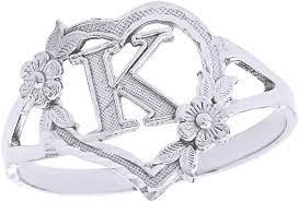 Learn when to see a doctor and how to treat or prevent heart attacks. Buy Calirosejewelry Silver Initial Alphabet Personalized Heart Ring Letter K Online In Qatar B07fww643w