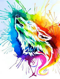 Color Wolf Watercolor Wolf Wolf Art Wolf Tattoos