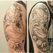 Goku Shenlong Tattoo Artist Credit Roxaneduquennetattoo Follow Me And Tag Your Otaku Friends To The Be Anime Tattoos Cool Arm Tattoos Dbz Tattoo