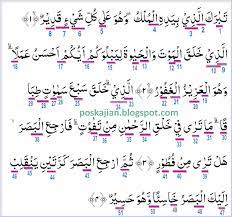Surat al mulk ini adalah surat ke 67 di dalam al quran. Surat Al Mulk Ayat 1 30