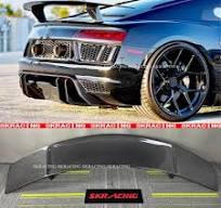 Fits For Audi R8 V10 2016-2018 V Style Carbon Fiber Rear Wing Trunk Spoiler  wing