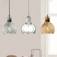 Single Glass Pendant Light E27 Bulb Clear Glass Lampshade Nordic Hanging Lamp For Bedside Dining Room Bar Restaurant Pendant Lights Aliexpress