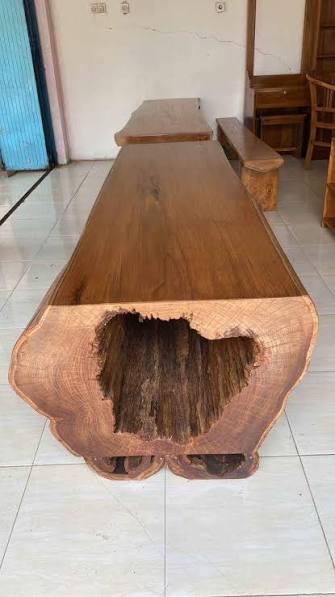 Meja kursi bolong kayu jati asli - Bangku - Semarang, Indonesia | Pasar Facebook | Facebook