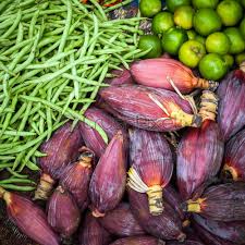 Some cooks like to do a preliminary soak by soaking beans in water overnight or for at least 8 hours. Fresh Beans Banana Flowers And Lime For Sale At Asian Stock Photo Crushpixel