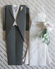 How To Make Wedding Theme Origami Make An Origami Wedding Dress Origami Tuxedo Origami Cards Origami Dress Paper Crafts Origami