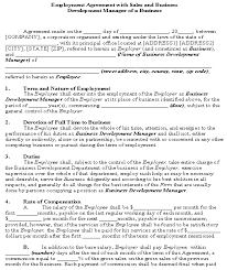 Financial advisor employment contract sample lera mera. Employment Agreement With Sales And Business Development Manager Of A Business Template Download From Human Resources Employment Contracts