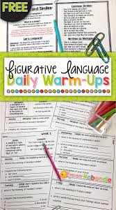 Figurative Language Distance Learning Free Figurative Language Bell Ringers Teaching Figurative Language Figurative Language Similes And Metaphors