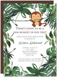 Monkey Baby Shower Invitations Purpletrail