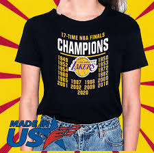 The los angeles lakers, after needing just five games to get through each of their western conference series, have clinched their first nba finals the lakers will now be fighting for the franchise's 17th championship, a mark that would tie them with the celtics for most in nba history. 17 Time Nba Finals Champions Los Angeles Lakers Shirt Sweater Hoodie And Long Sleeved Ladies Tank Top