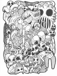Beautiful and trendy cover design in glossy finish; From The Crypt Of Horrors Doodle Art Drawing Cute Coloring Pages Coloring Books