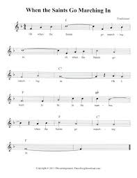 When The Saints Go Marching In Free Lead Sheet Lead Sheet Music Words Sheet Music